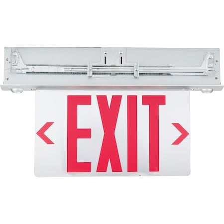 Compass LED Edge-Lit Recessed Combo Exit/Em, Double Face, CELCR2RN CELCR2RN